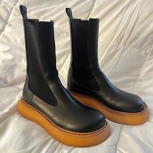 Khaite Bleecker Calfskin Chunky-heel Chelsea Boots